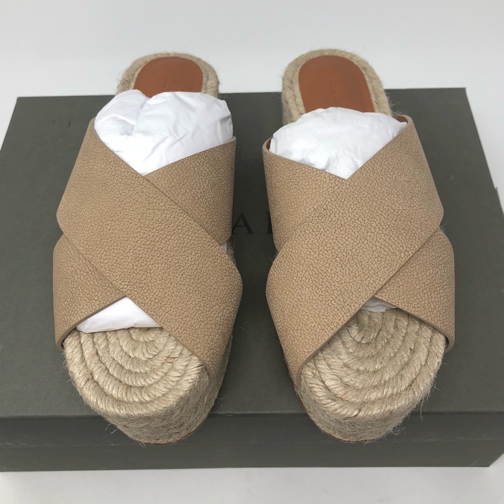 AllSaints Leather Sandal Platform Espadrilles - Picture 6 of 8
